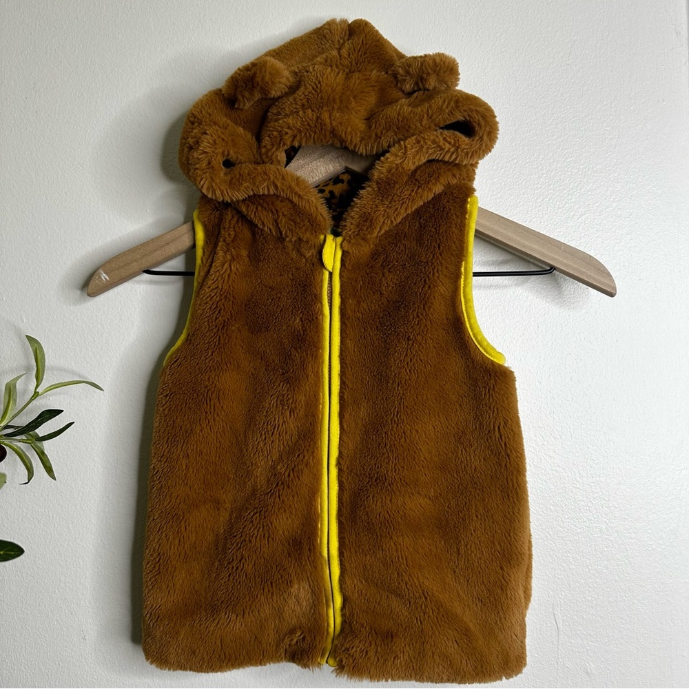 Lily & Dan 4T Teddy Bear Zip Up Vest